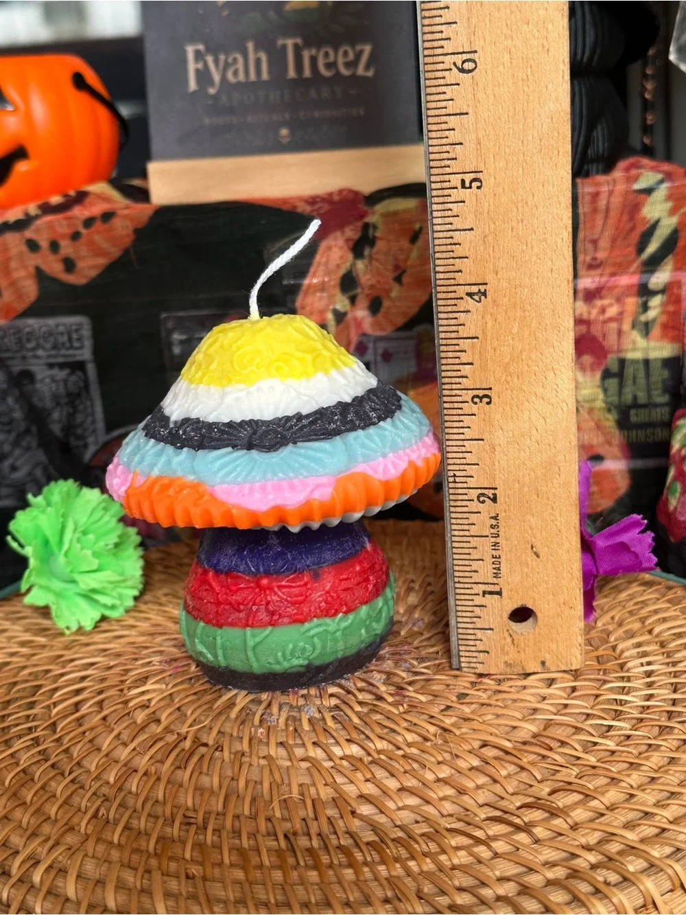 Magic Cauldron Toadstool Candle